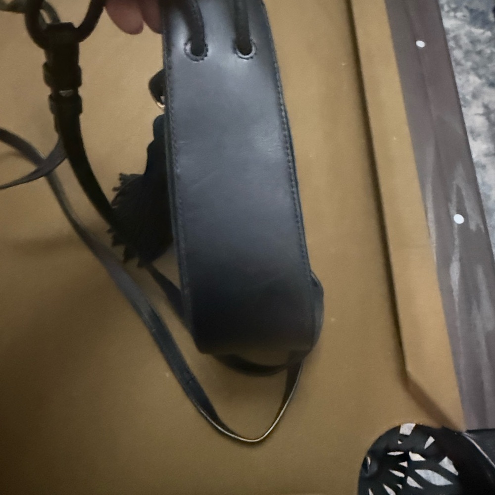 Rebecca Minkoff Black Shoulder Bag with Tassel - Picture 16 of 16